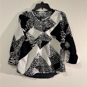 Chic Monochrome Women's Blouse